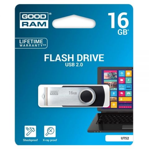Goodram UTS2 Lapiz USB 16GB USB20 Negro