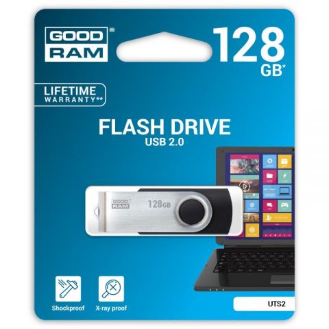 Goodram UTS2 Lapiz USB 128GB USB20 Negro