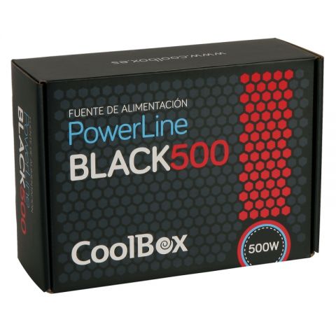 CoolBox Fuente Alim ATX Powerline Black 500