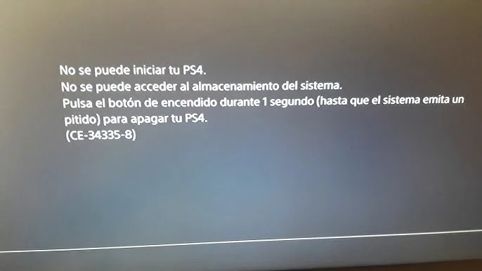 no se puede iniciar ps4